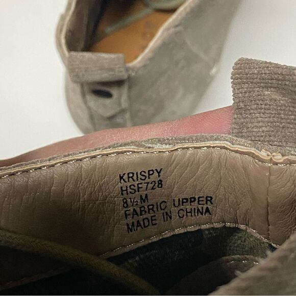 RAMPAGE Krispy tab lace up Wedge Heeled Ankle Boots corduroy fabric NEW 8.5 - Picture 11 of 11